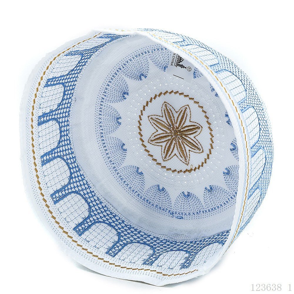 Embroidered Kufi Prayer Cap(MR088) - Mariam's Collection