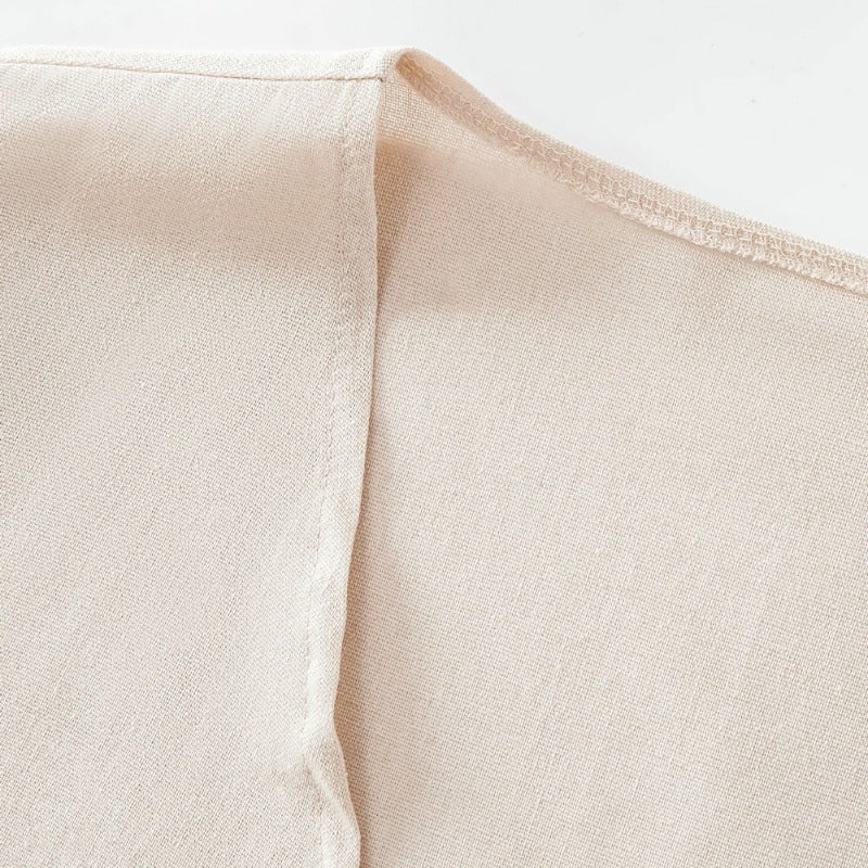 Embroidered Sleeve Abaya | Maple Leaf & Daisy Open - Front Cardigan(MOA261) - Mariam's Collection