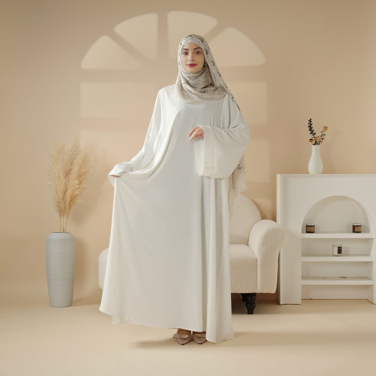 Essential Premium Loose Fit Abaya 2 - Piece Set with Versatile Pockets (MA120) - Mariam's Collection