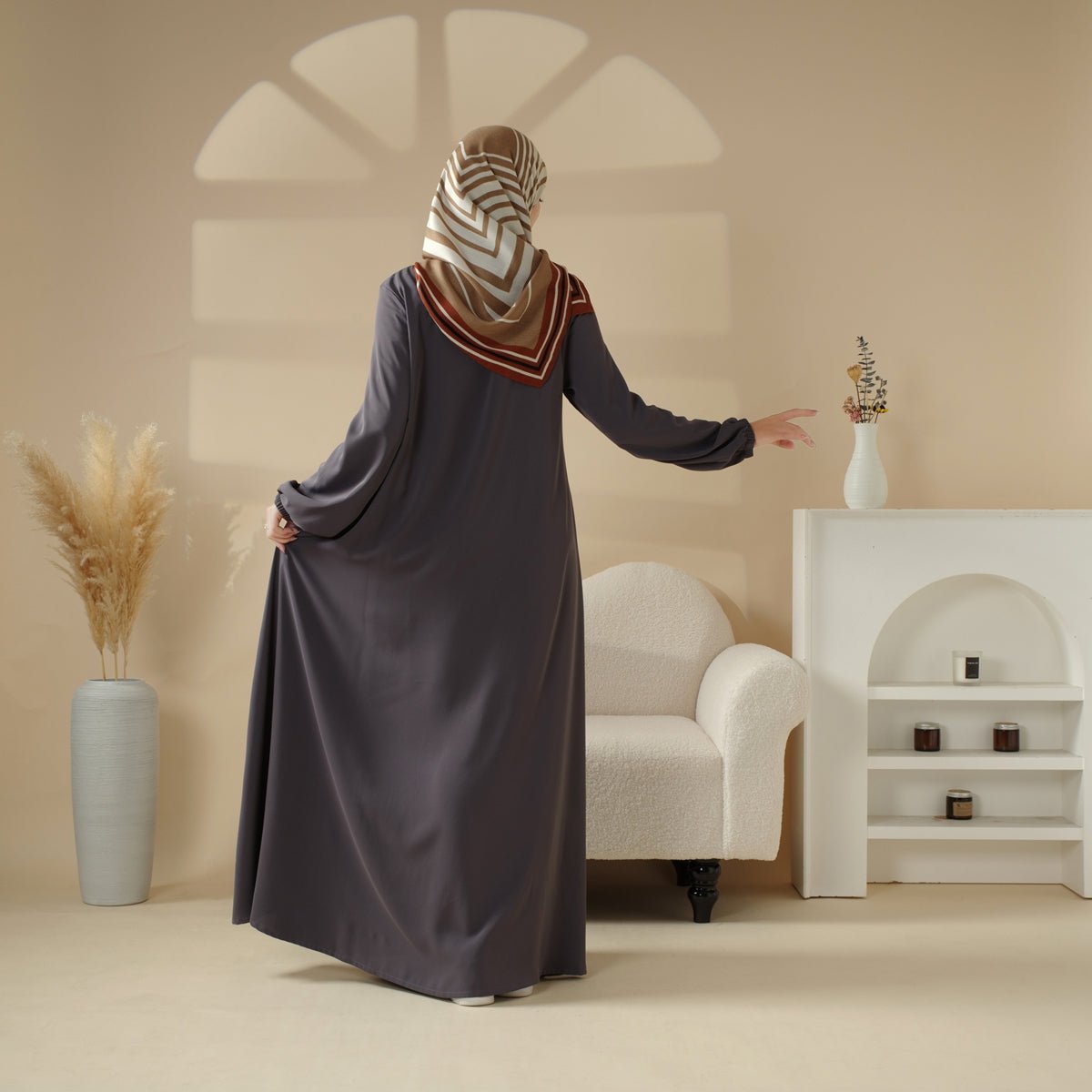 Essential Premium Versatile Pockets Umbrella Cut Abaya (MA113) - Mariam's Collection