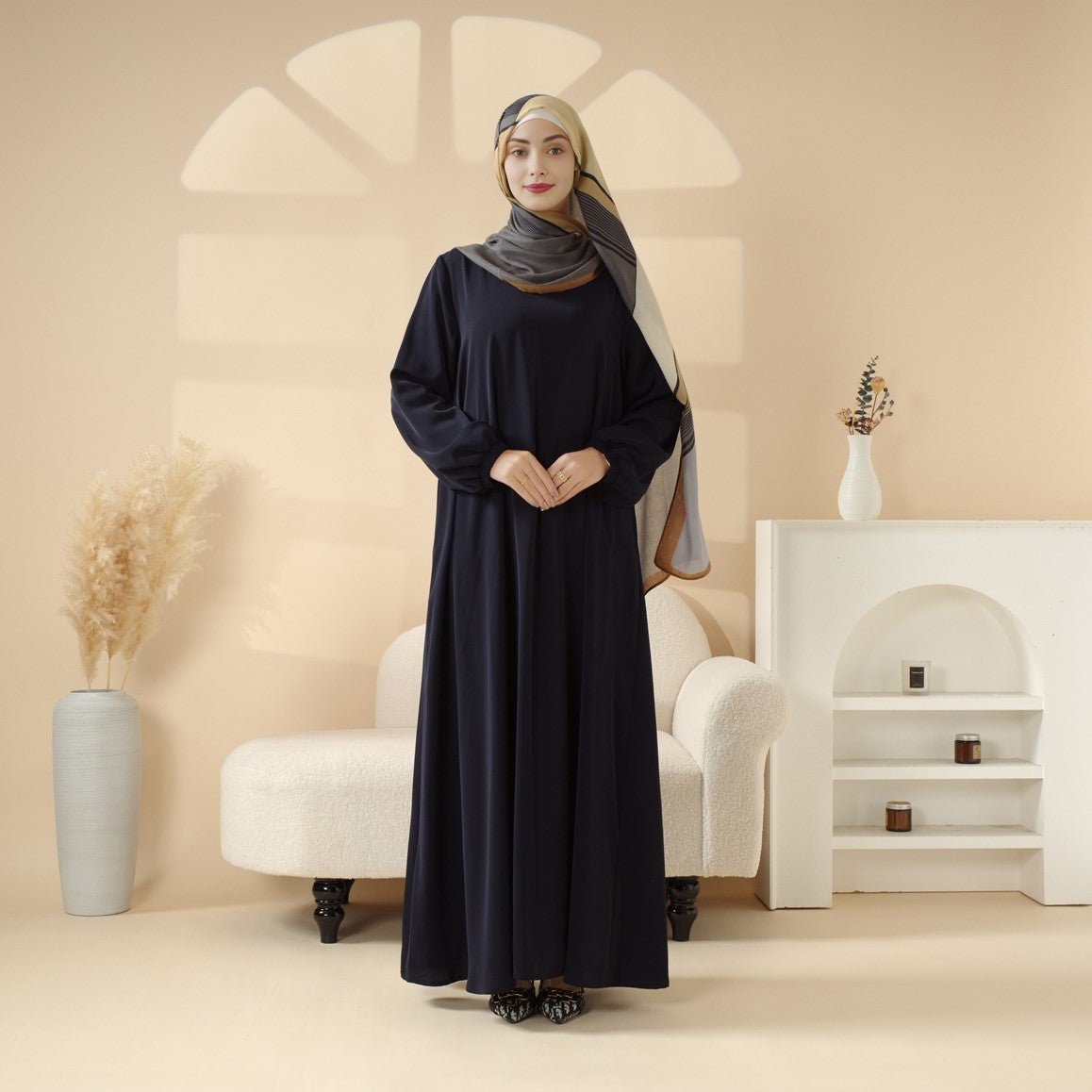 Essential Premium Versatile Pockets Umbrella Cut Abaya (MA113) - Mariam's Collection