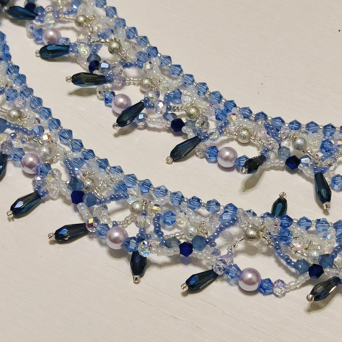 Exquisite Handmade Woven Luminescence Beaded Necklace (MAC343) - Mariam's Collection
