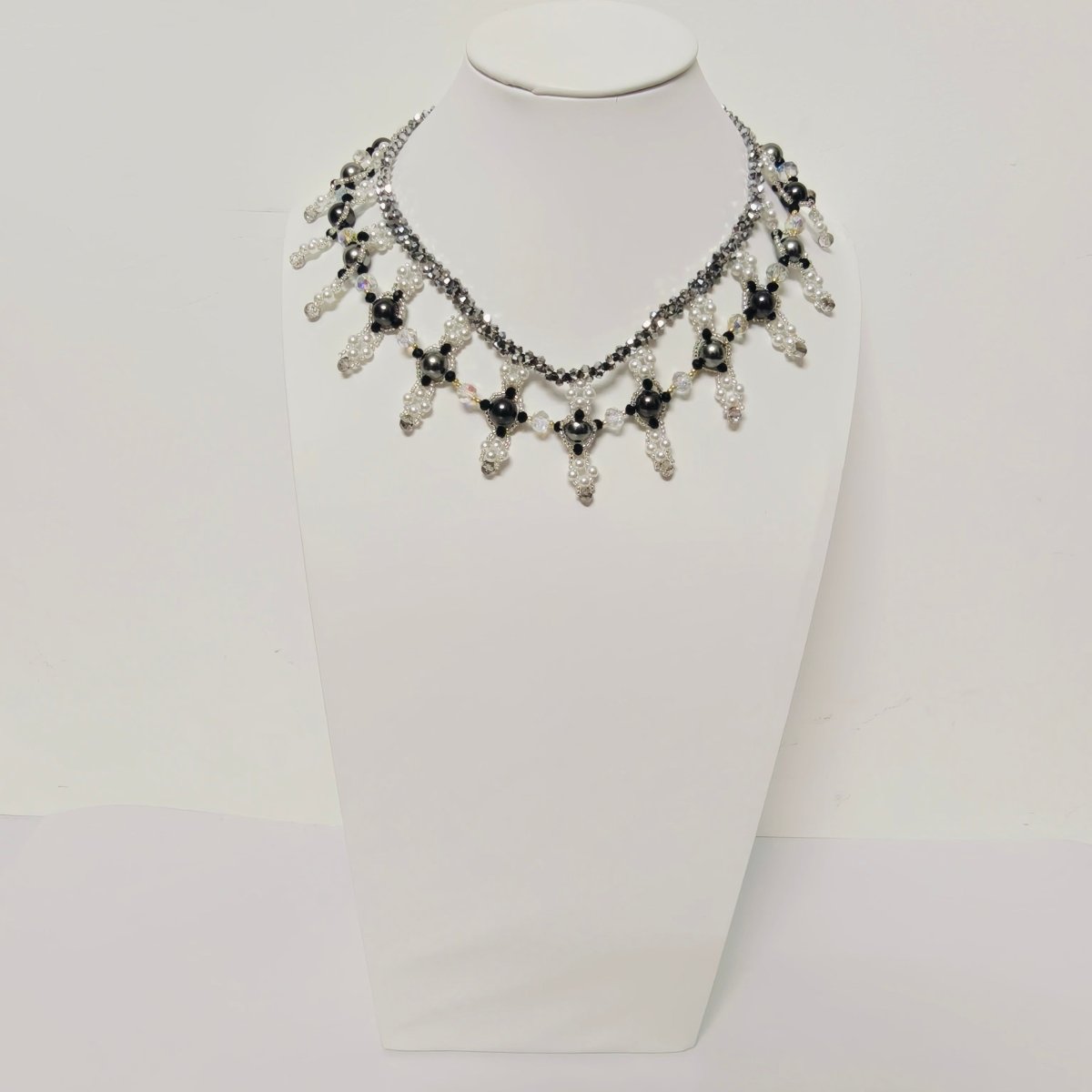 Exquisite Handmade Woven Luminescence Beaded Necklace (MAC343) - Mariam's Collection