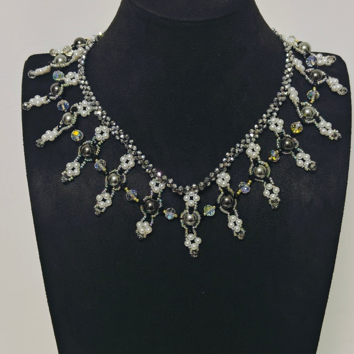 Exquisite Handmade Woven Luminescence Beaded Necklace (MAC343) - Mariam's Collection
