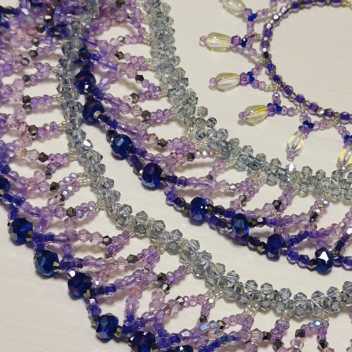 Exquisite Handmade Woven Luminescence Beaded Necklace (MAC343) - Mariam's Collection