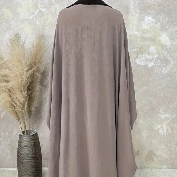 Modest Batwing Sleeve Loose Solid Color Maxi Abaya(MA172)