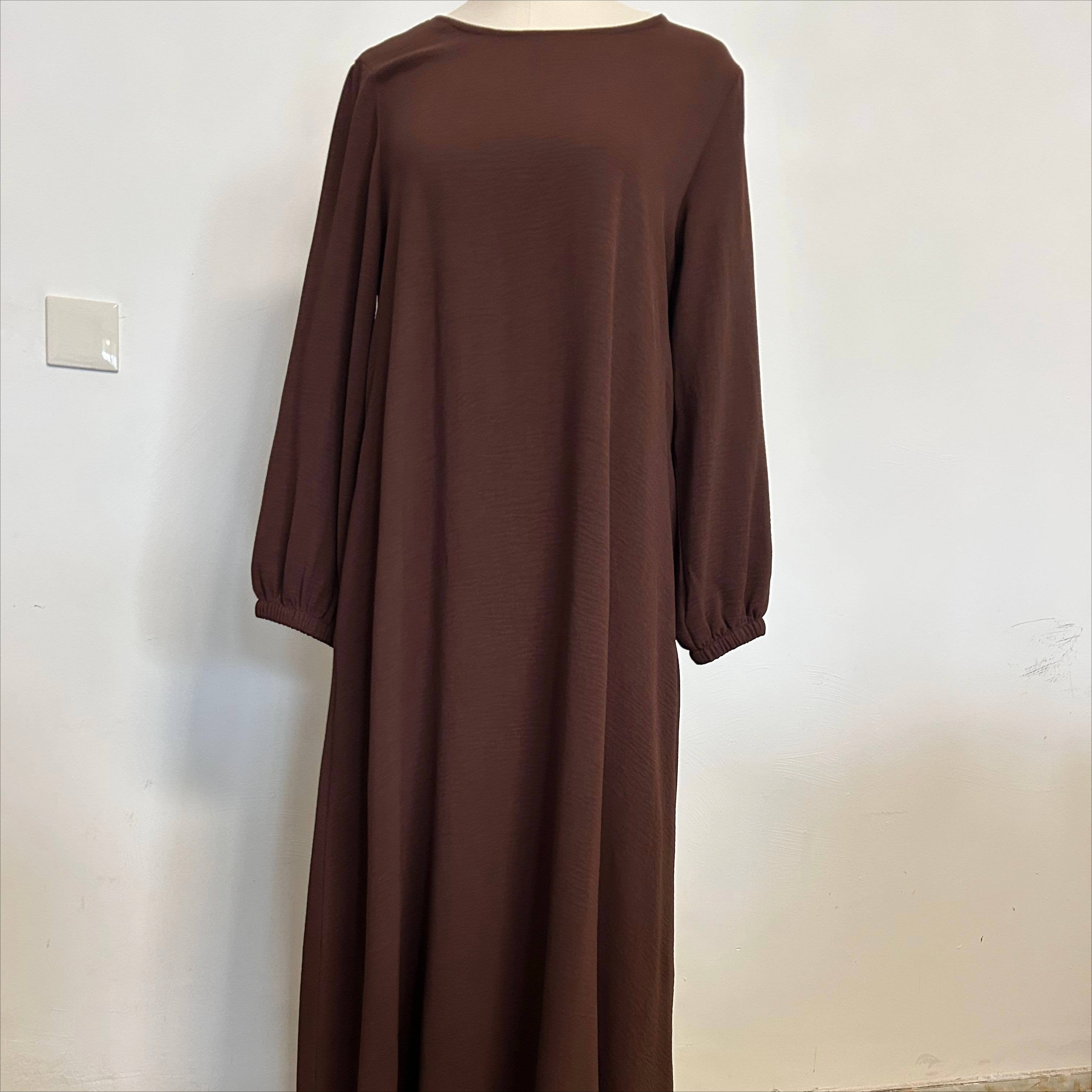 Essential Flow Crepe Maxi Dress with Pockets(MA385)