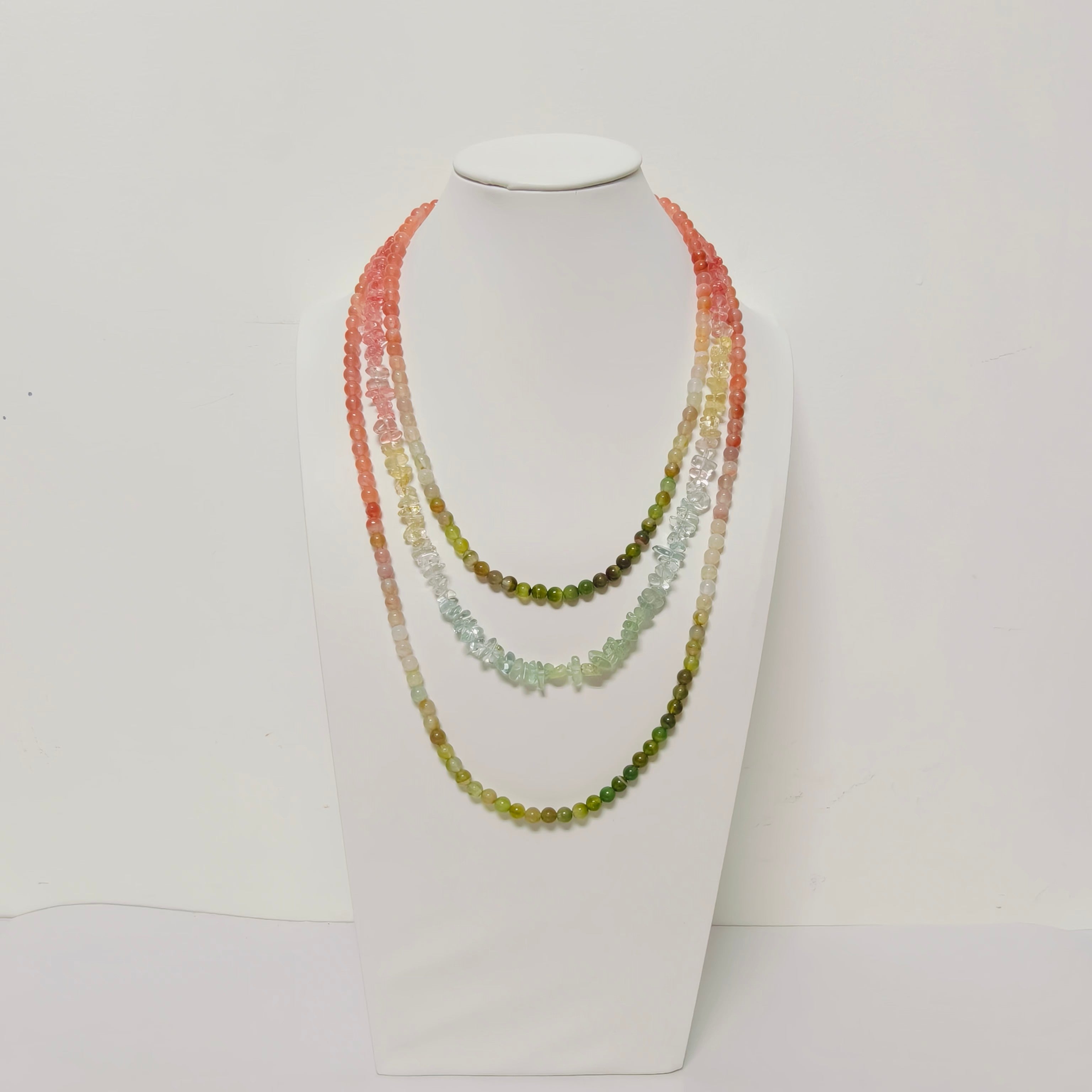 Versatile Adornment Stratified Brilliance Necklace Set (MAC344)