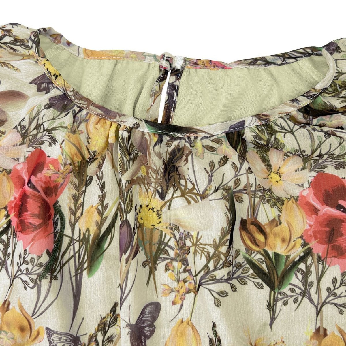 Floral Chiffon Dress(MA407) - Mariam's Collection