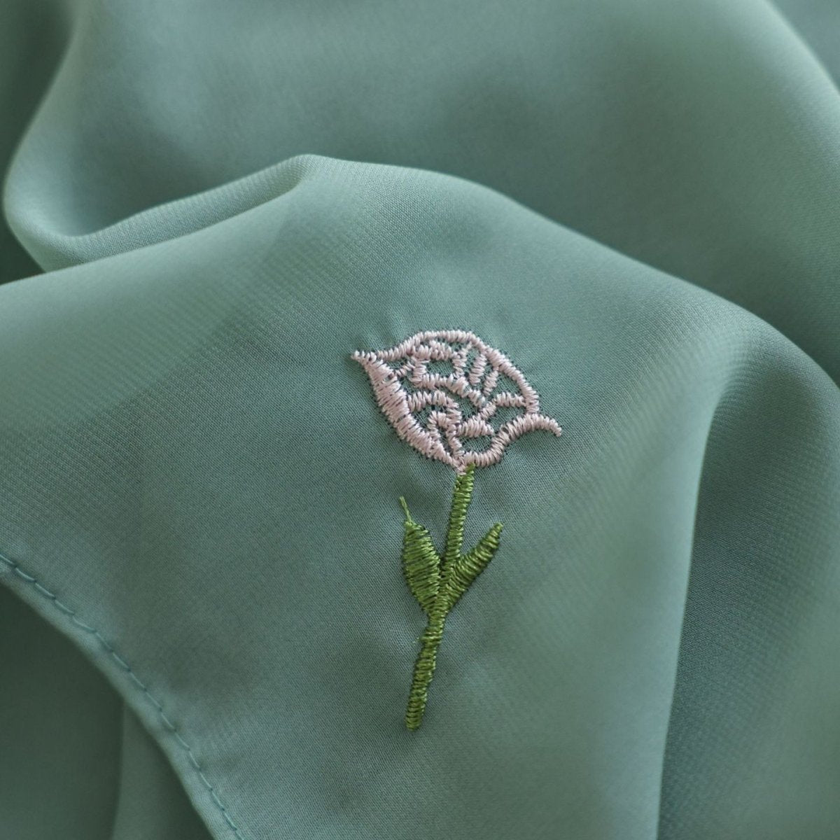 Floral Embroidered Abaya & Hijab Set(MOA248) - Mariam's Collection