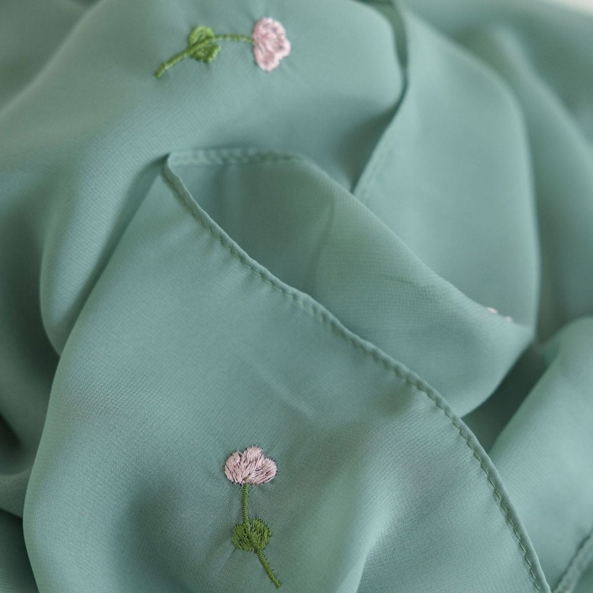 Floral Embroidered Abaya & Hijab Set(MOA248) - Mariam's Collection