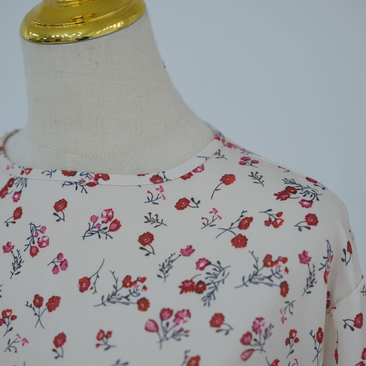 Floral Print Flared Sleeve Maxi Dress(MS490) - Mariam's Collection