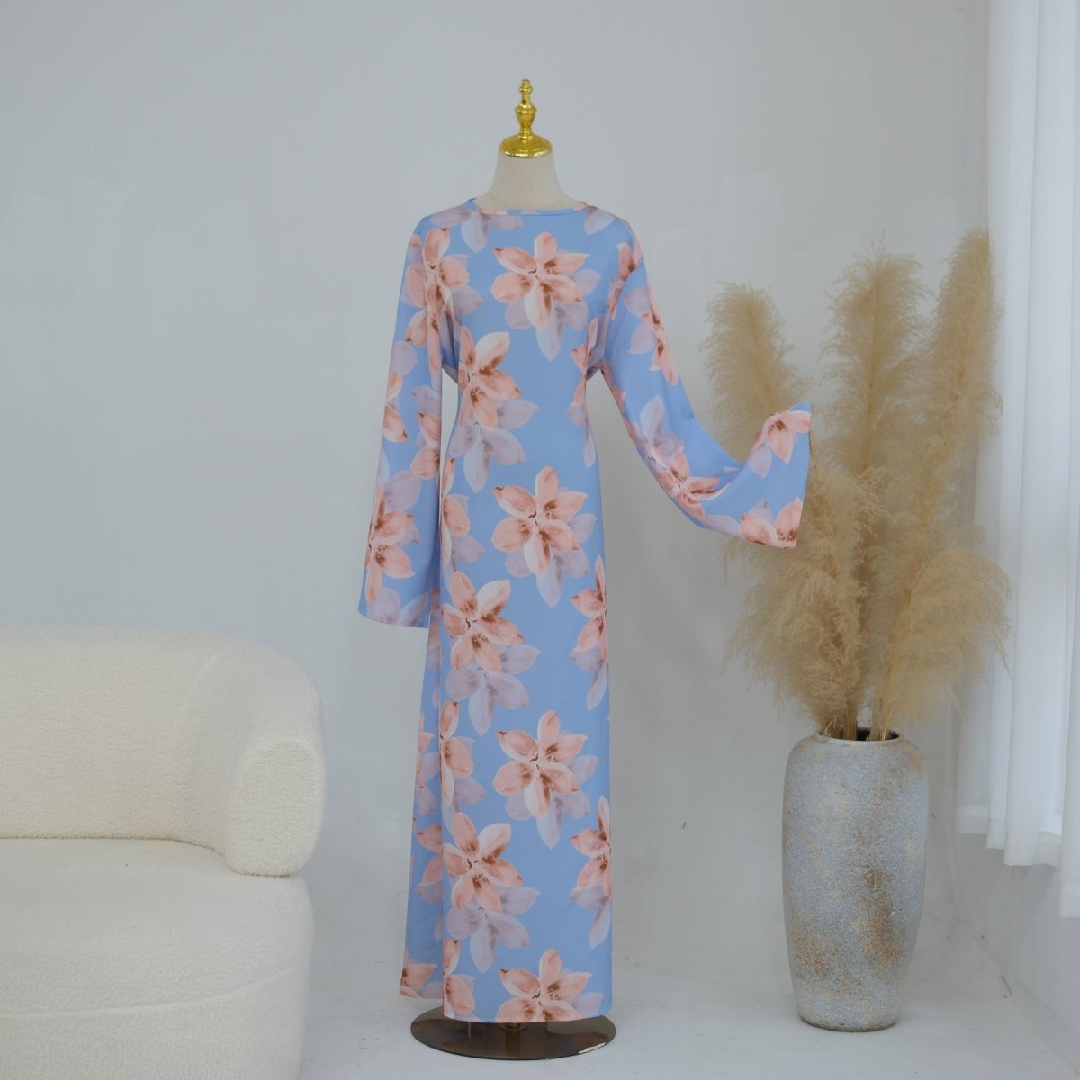 Styled outfit shot with sandals and hijab