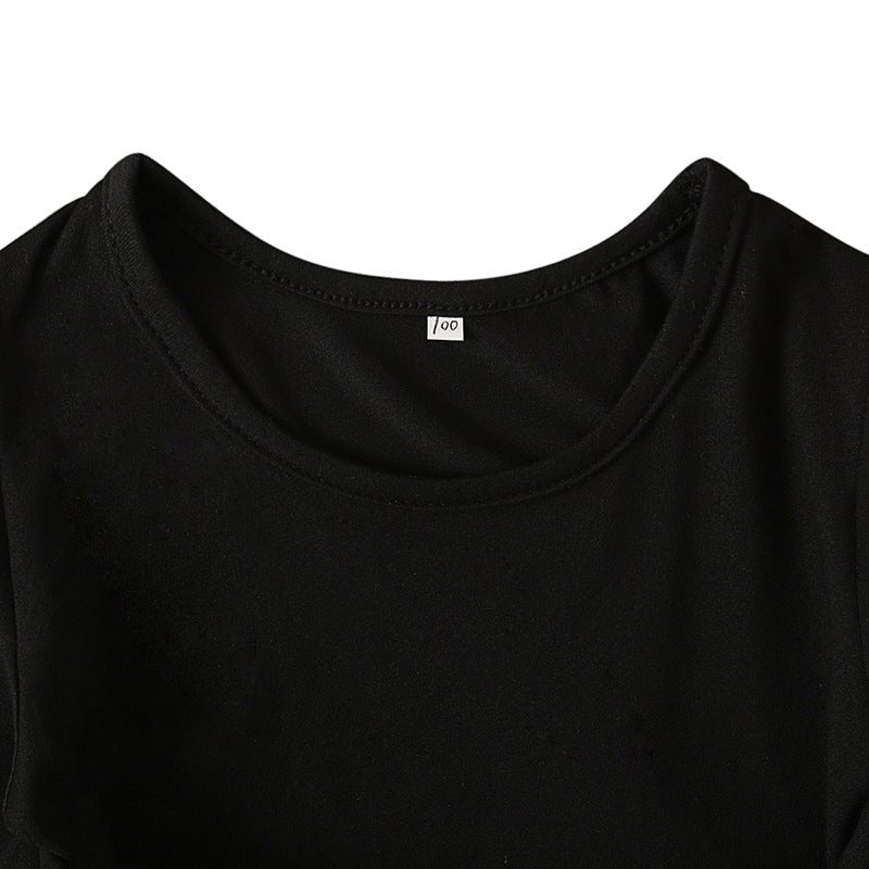 Girls Dress & Hijab Set with Contrast Trim(MKG025) - Mariam's Collection