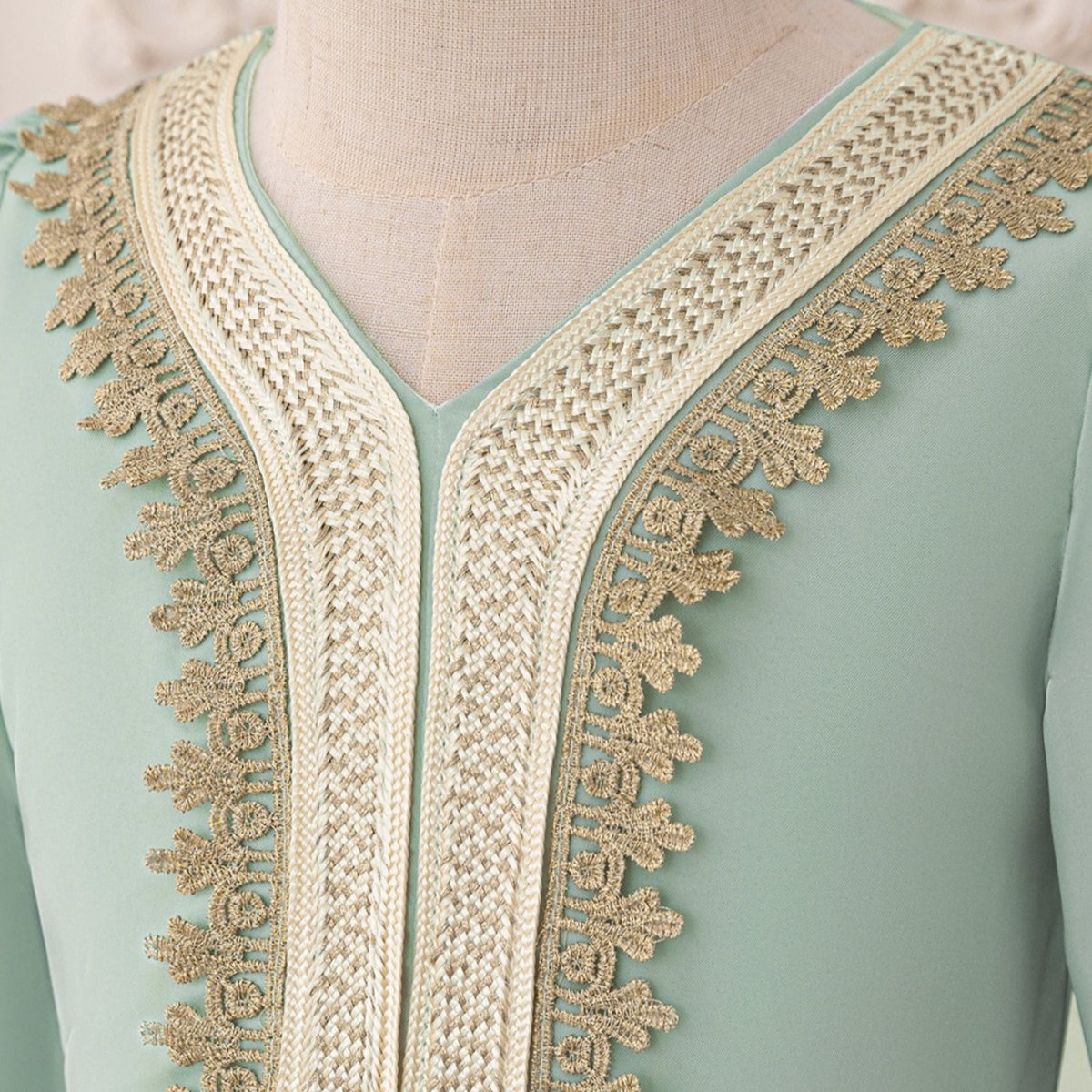 Girls Embroidered Kaftan Dress(MKG019) - Mariam's Collection