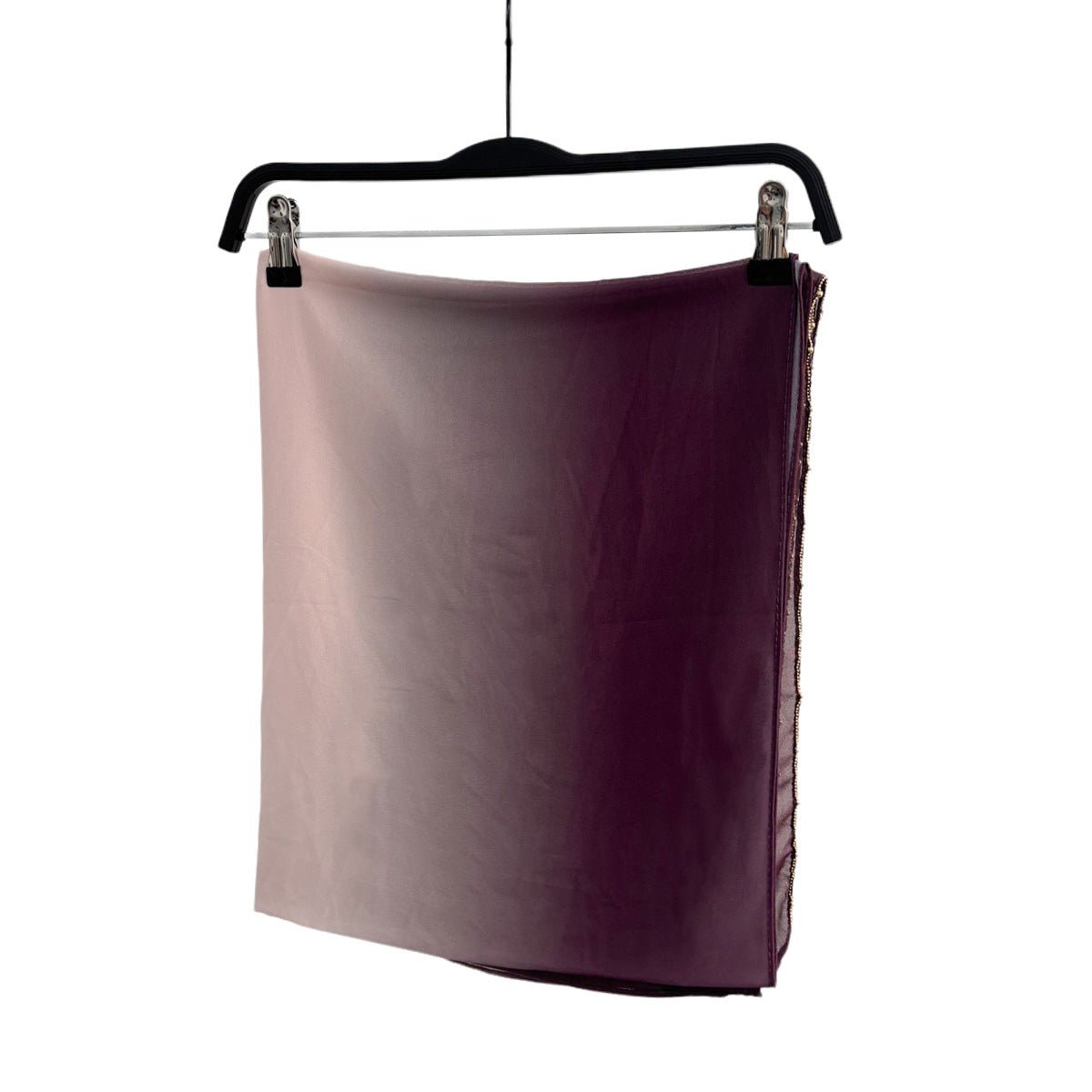 Gradient Colour Pearl Chiffon Beaded Chain Hijab (MH137) - Mariam's Collection