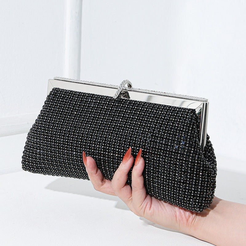 Handmade Rhinestone Crystal Evening Clutch Bag – Luxury Sparkling Party Handbag (MAC487) - Mariam's Collection