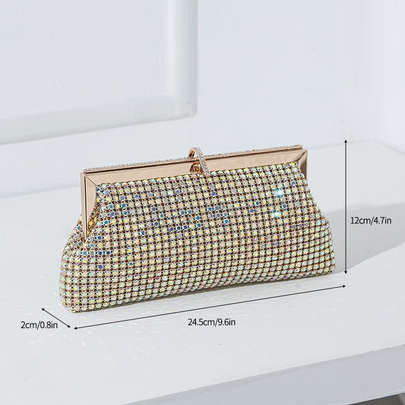Handmade Rhinestone Crystal Evening Clutch Bag – Luxury Sparkling Party Handbag (MAC487) - Mariam's Collection