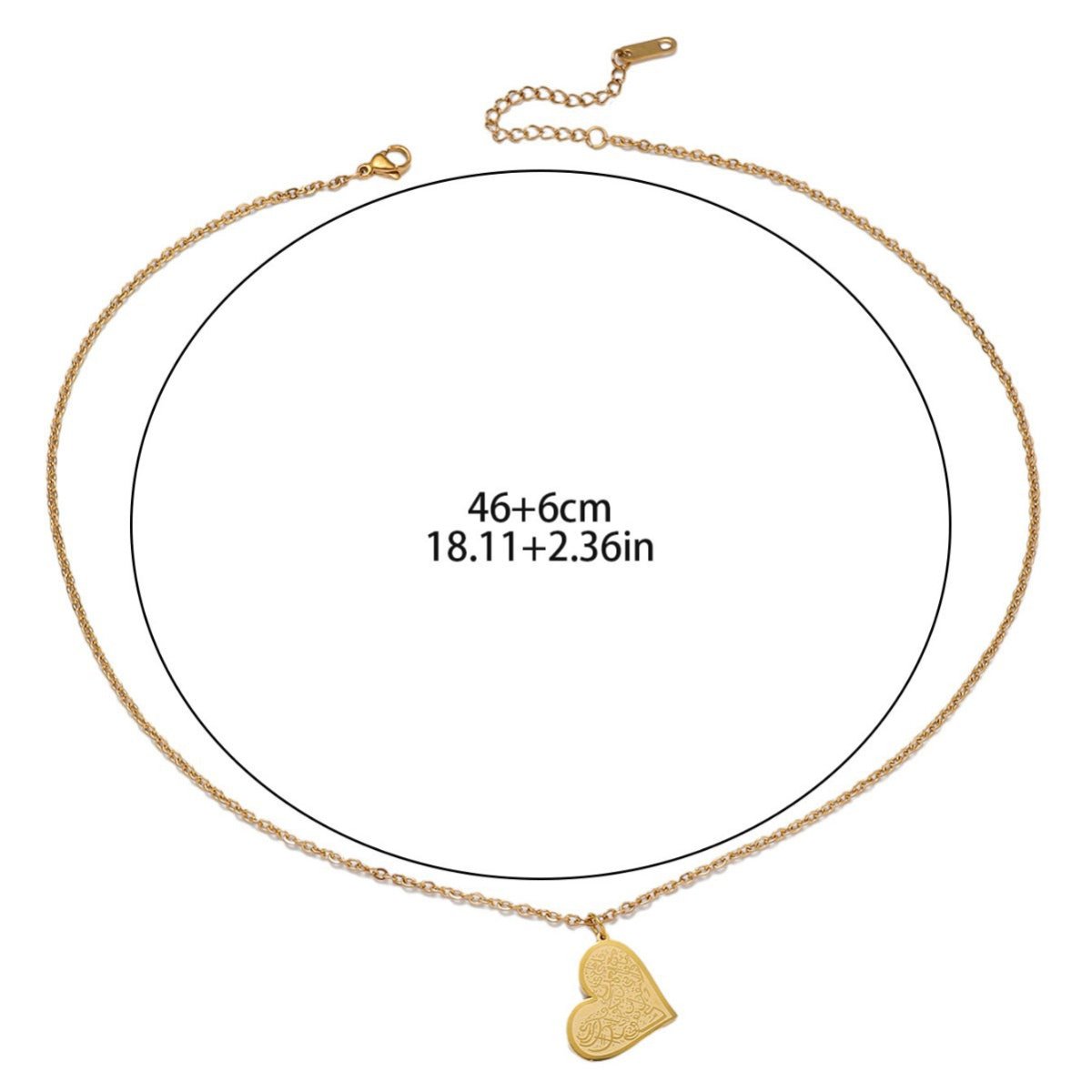 High - End Engraved Love Titanium Steel Necklace (MAC232)(WITH GIFT BOX) - Mariam's Collection