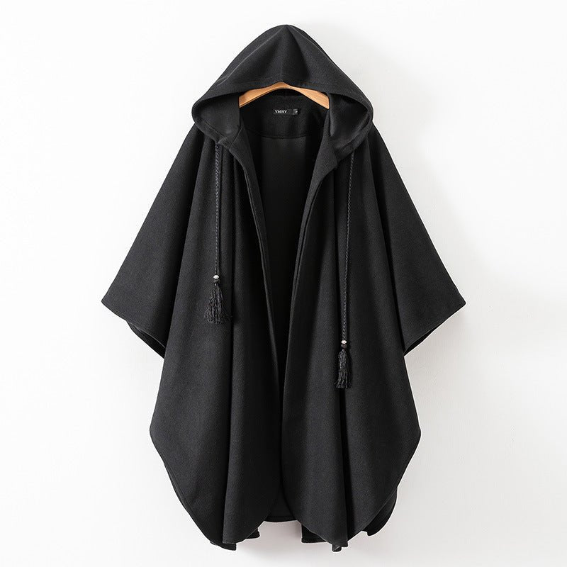 Hooded Cape Coat(MS208) - Mariam's Collection