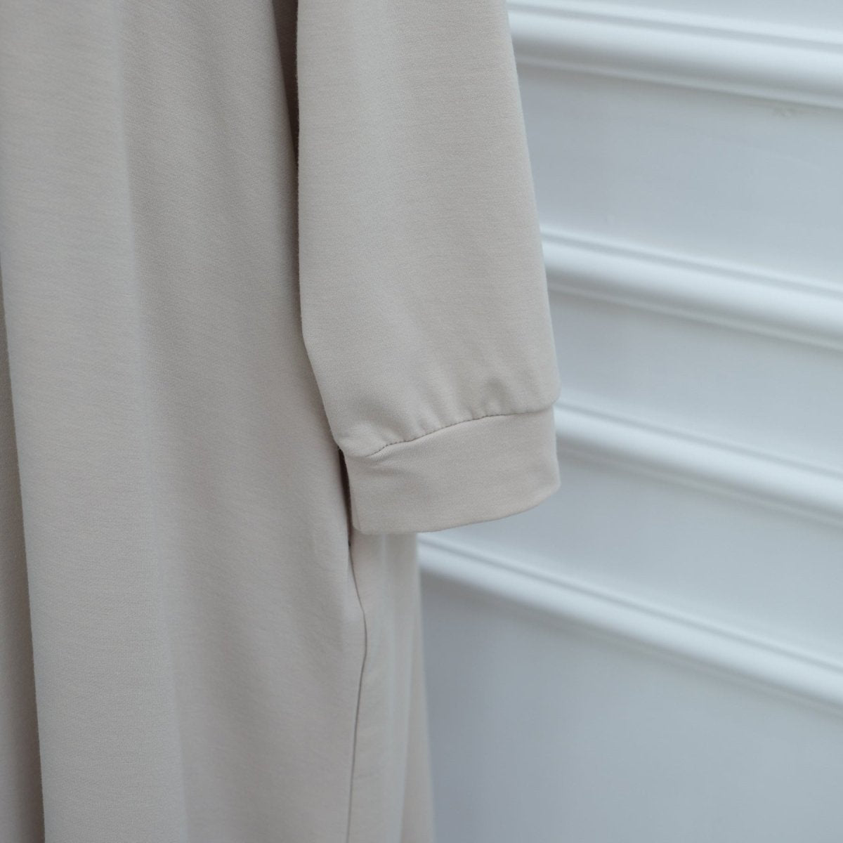 Hooded Zip - Front Abaya with Pockets(MA389) - Mariam's Collection