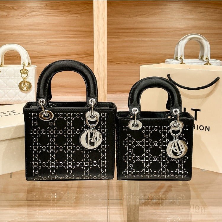 Hot diamond heavy industry high - end satin Princess Diana bag(MAC220) - Mariam's Collection