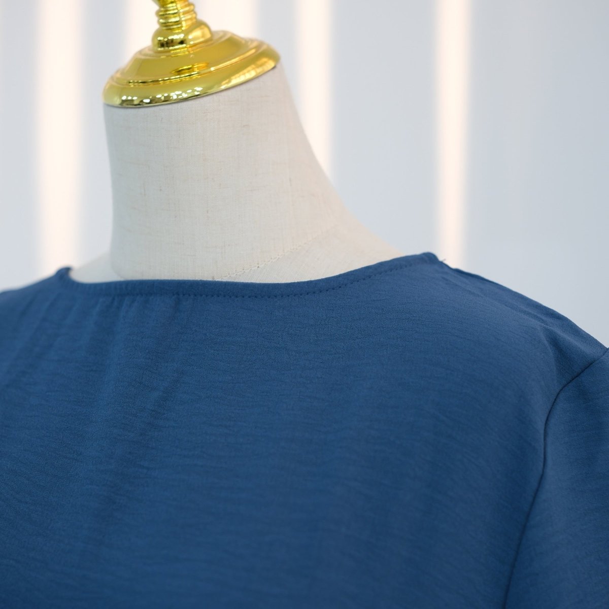 Ice Silk Crinkle Basic Dress(MA392) - Mariam's Collection