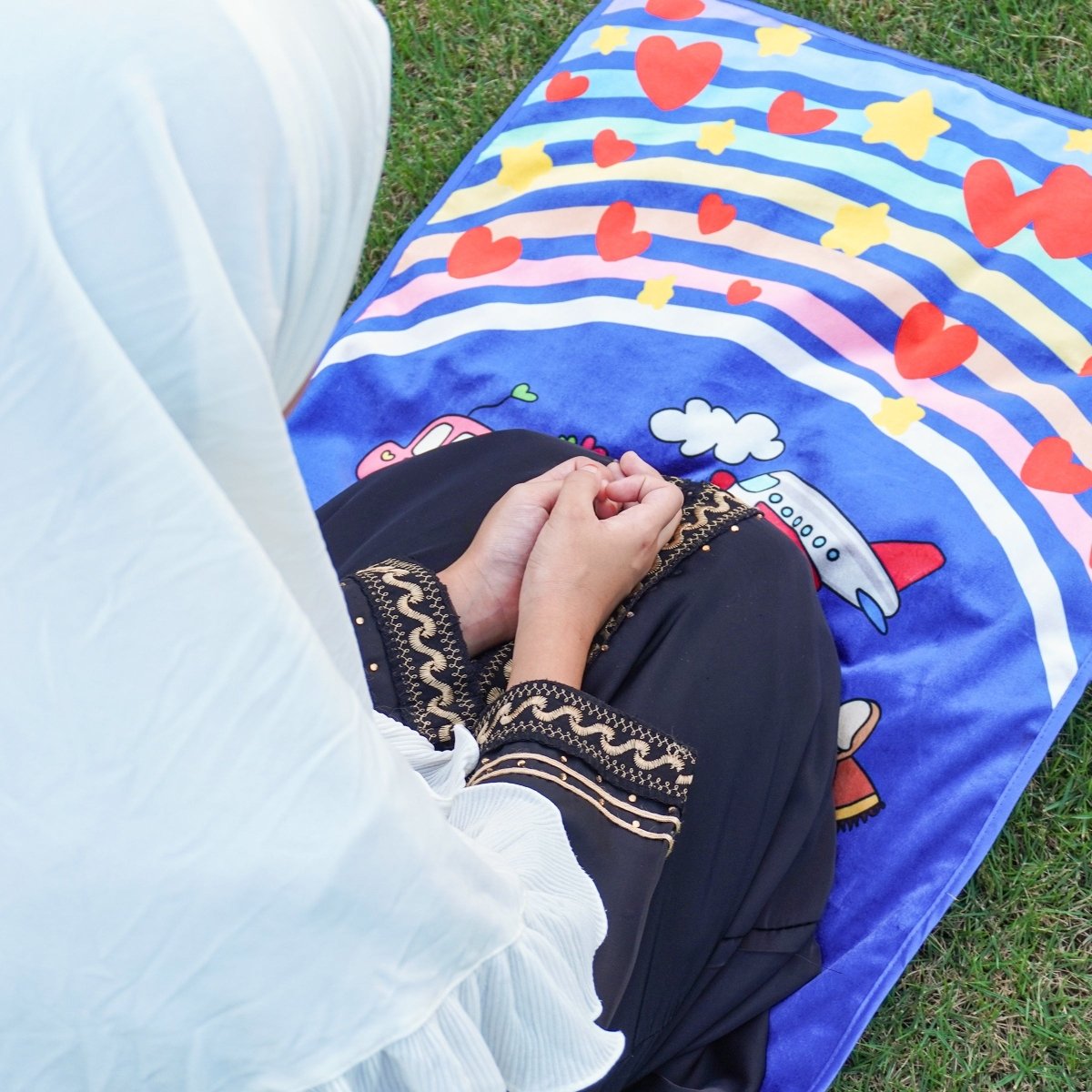 Interactive Islamic Illustrated Kids Prayer Mat (MR084) - Mariam's Collection