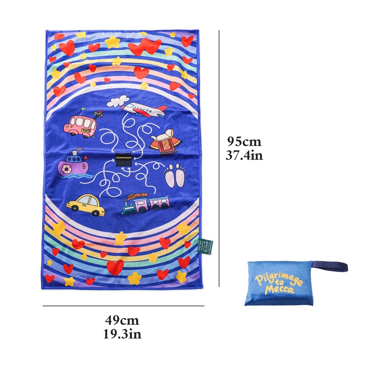 Interactive Islamic Illustrated Kids Prayer Mat (MR084) - Mariam's Collection