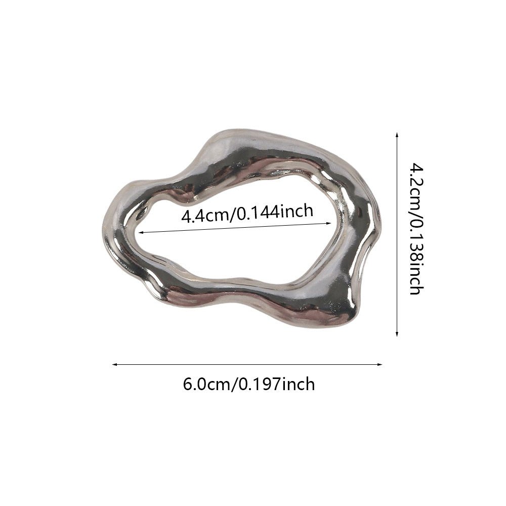 Irregular Metal Hijab Ring(MAC365) - Mariam's Collection