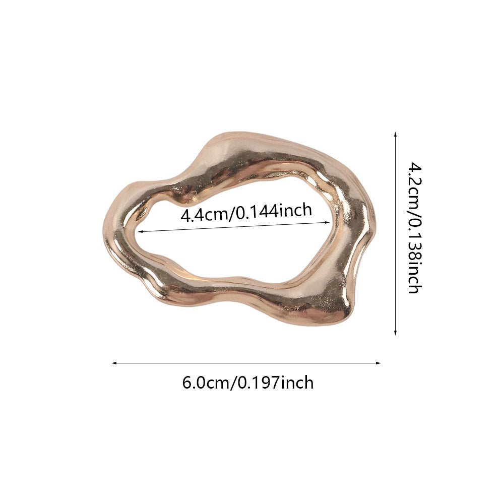 Irregular Metal Hijab Ring(MAC365) - Mariam's Collection