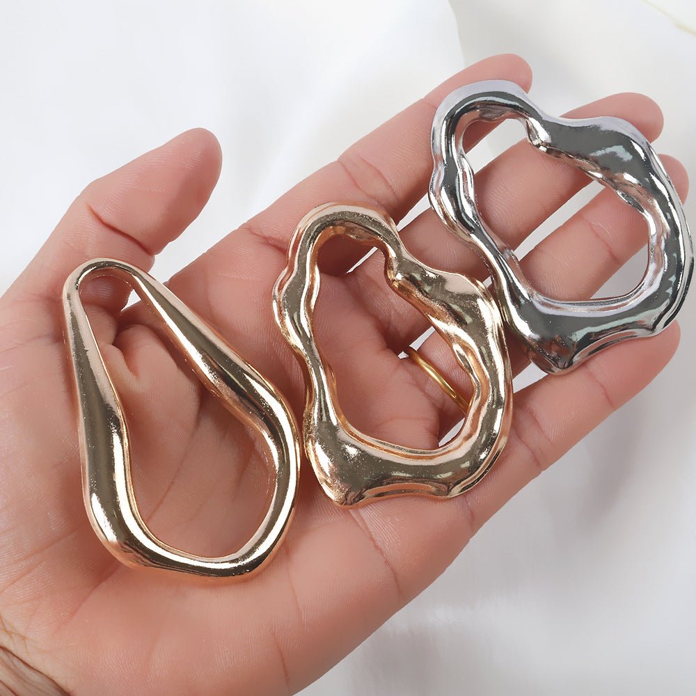 Irregular Metal Hijab Ring(MAC365) - Mariam's Collection