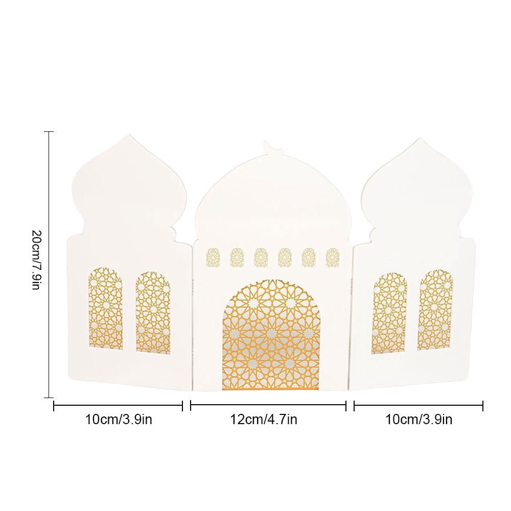 Islamic Acrylic Folding Screen Hollow Pattern Desktop Decor (MAC402) - Mariam's Collection