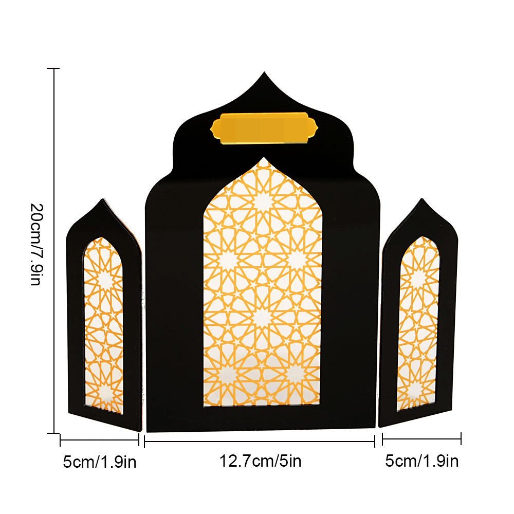 Islamic Acrylic Folding Screen Hollow Pattern Desktop Decor (MAC402) - Mariam's Collection