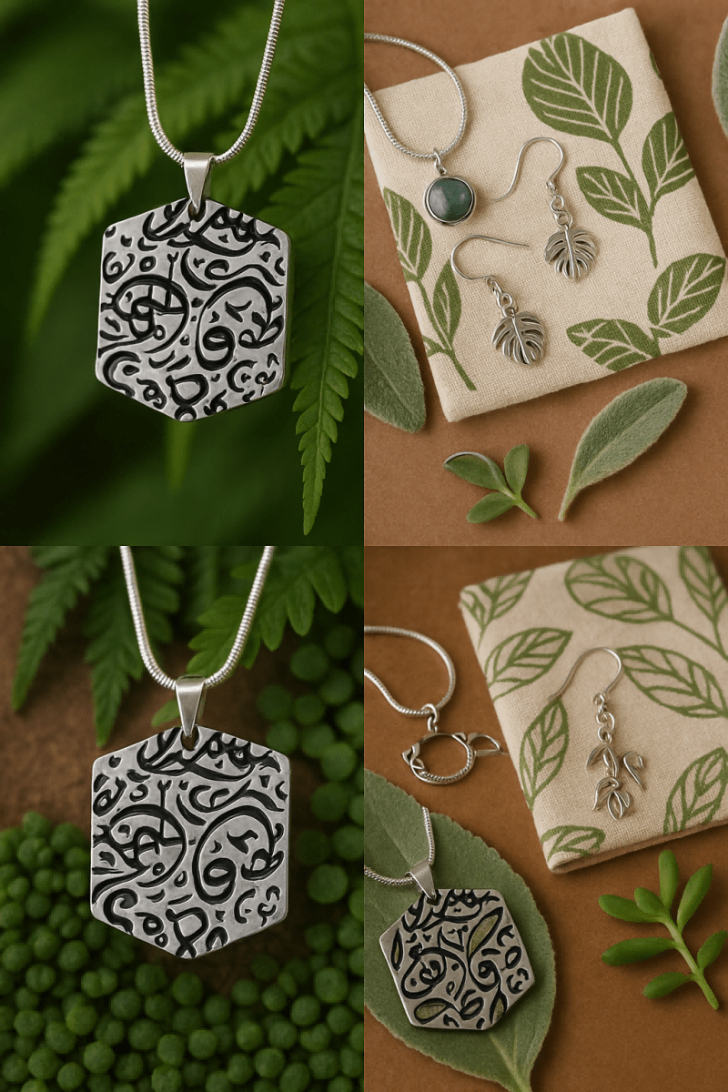 Islamic Geometric Pendants | Islamic Charms Pendants Collection (MAC271) - Mariam's Collection