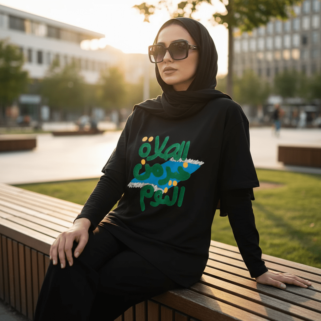 Islamic Style Artistic Design Short Sleeve T-Shirt Collection (MS182) - Mariam's Collection