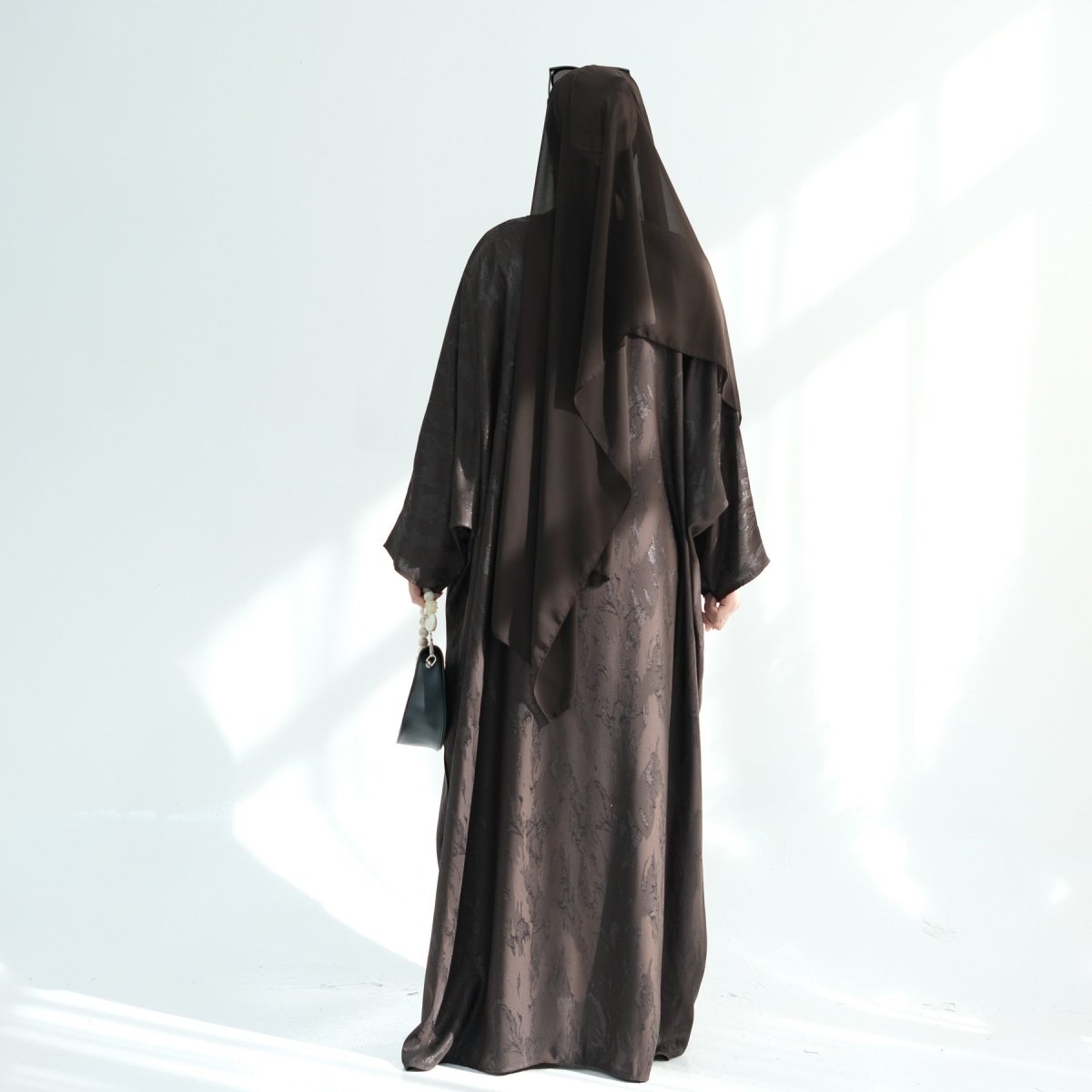 Jacquard Batwing Maxi Abaya(MA447) - Mariam's Collection