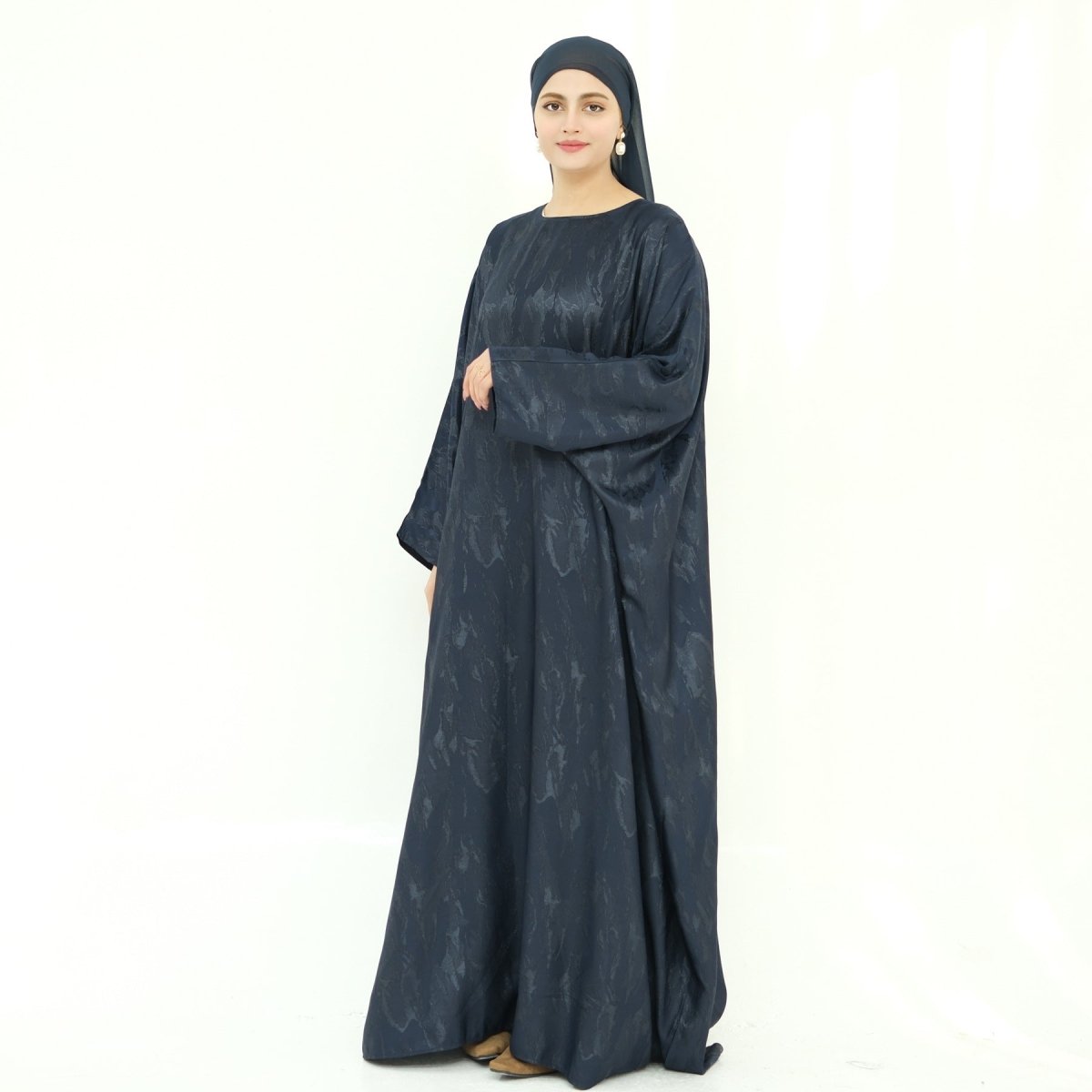 Jacquard Batwing Maxi Abaya(MA447) - Mariam's Collection