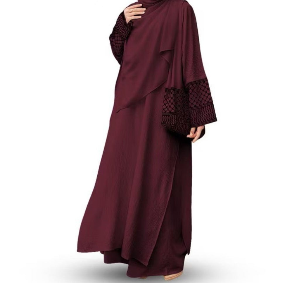 Keffiyeh-Cuff Three-Piece Set(MS495) - Mariam's Collection