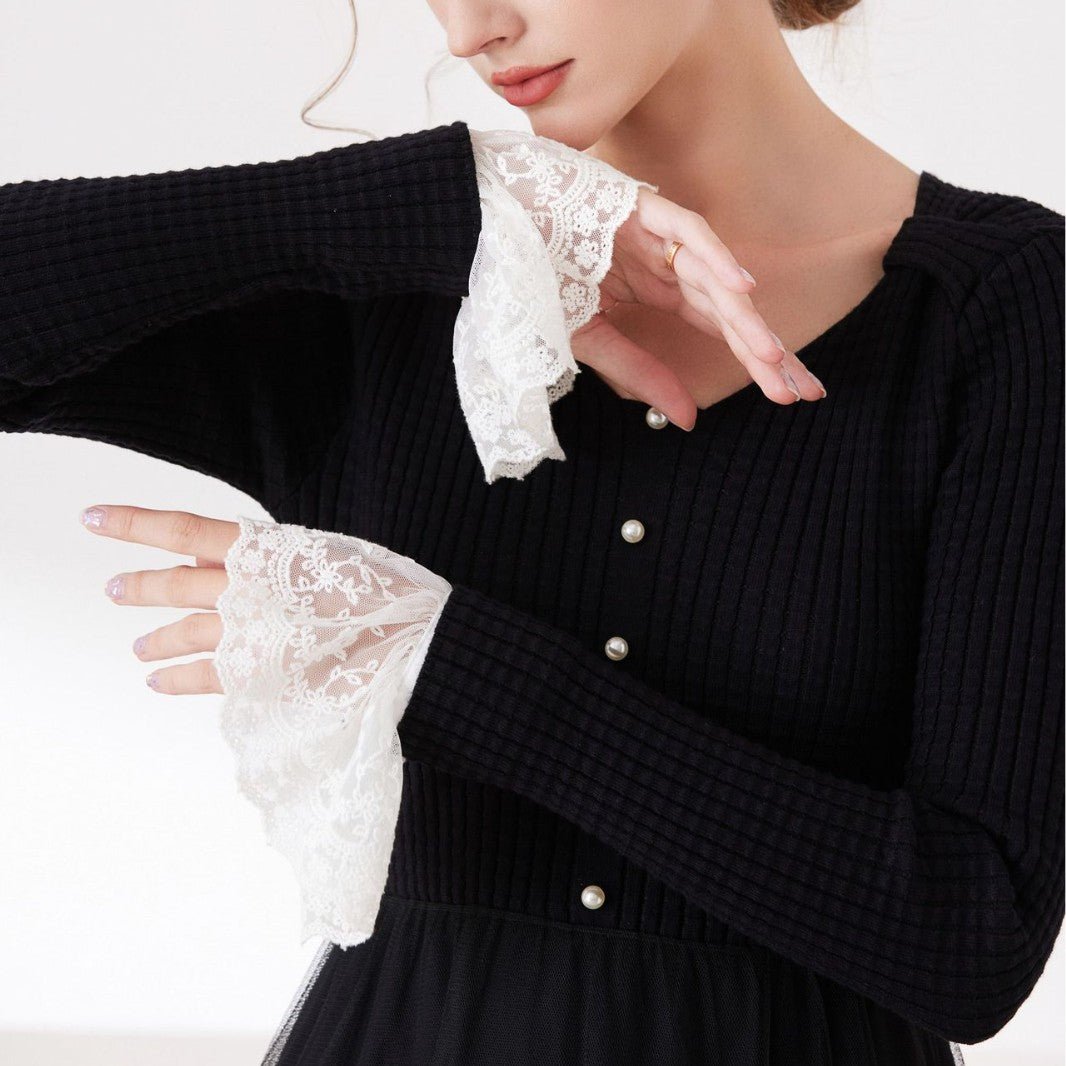 Lace Bell Cuff Sleeves — Flared Detachable Lace Sleeve Accessories