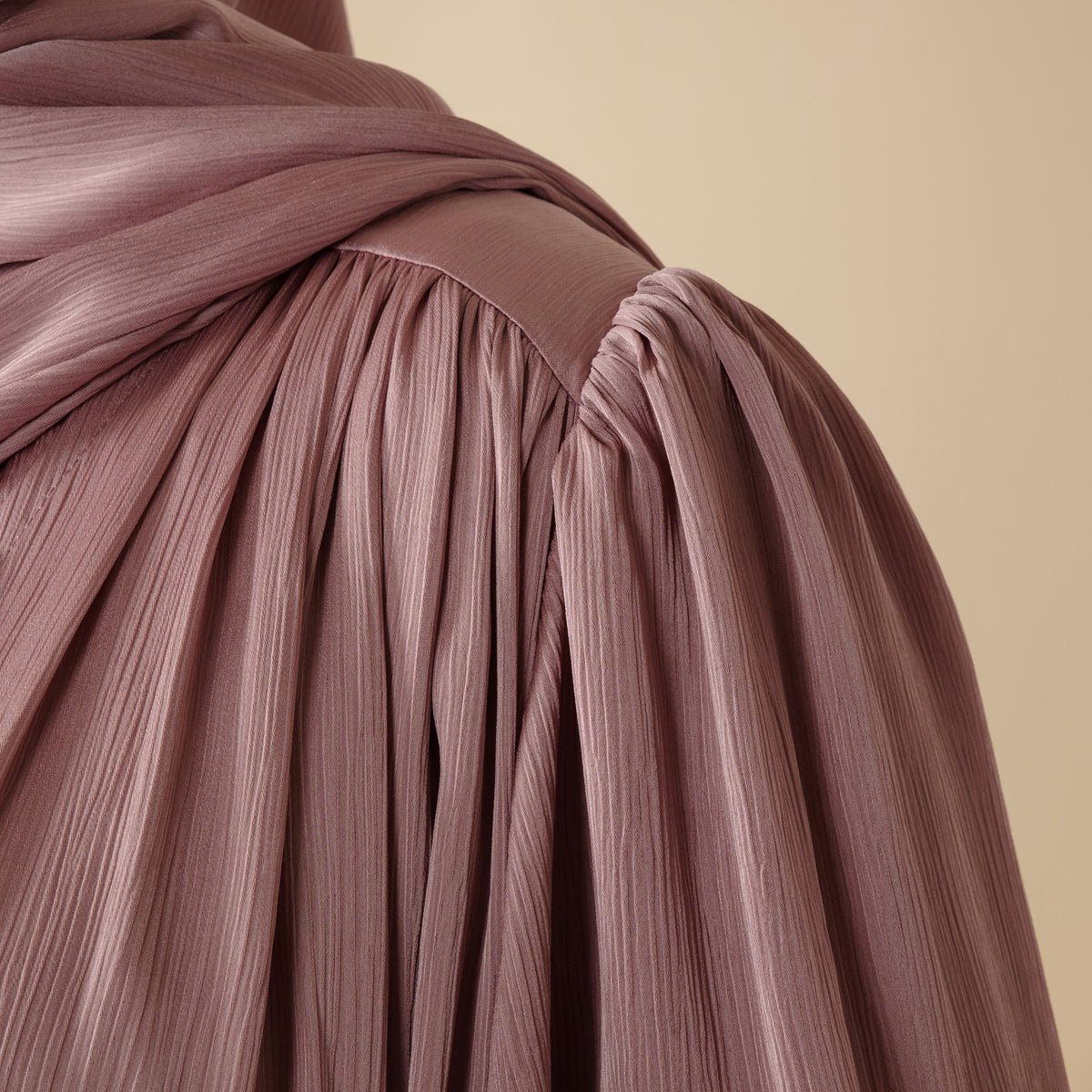 Lantern Sleeve Abaya, 4 - Piece Set Large Pleated Sleeves Abaya (MOA084) - Mariam's Collection