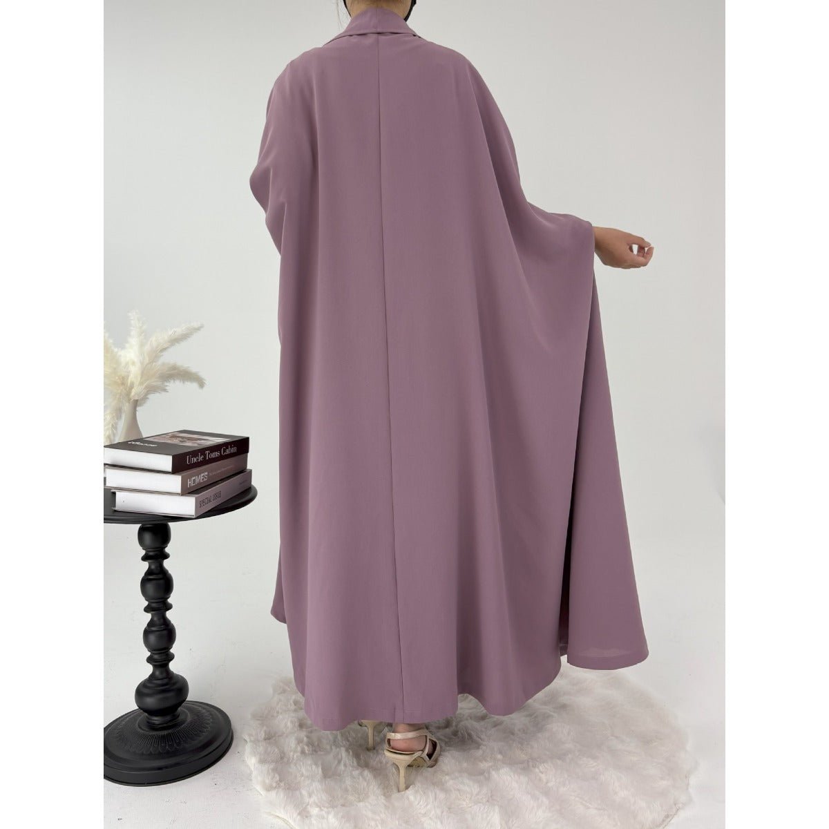 Lavender Slim Fit Maxi Dress | Casual Long Sleeve Dress with Belted Waist. (MOA167) - Mariam's Collection