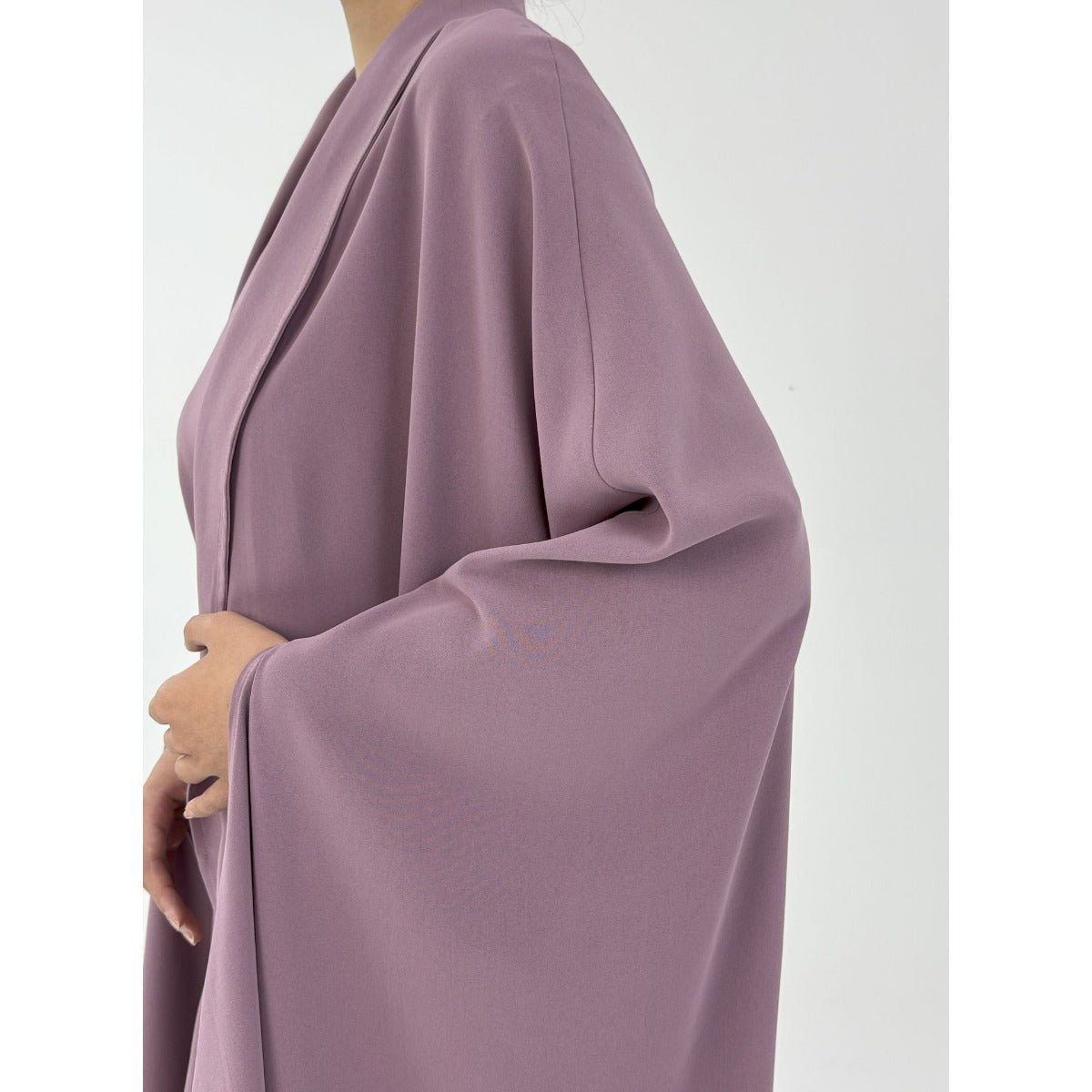 Lavender Slim Fit Maxi Dress | Casual Long Sleeve Dress with Belted Waist. (MOA167) - Mariam's Collection