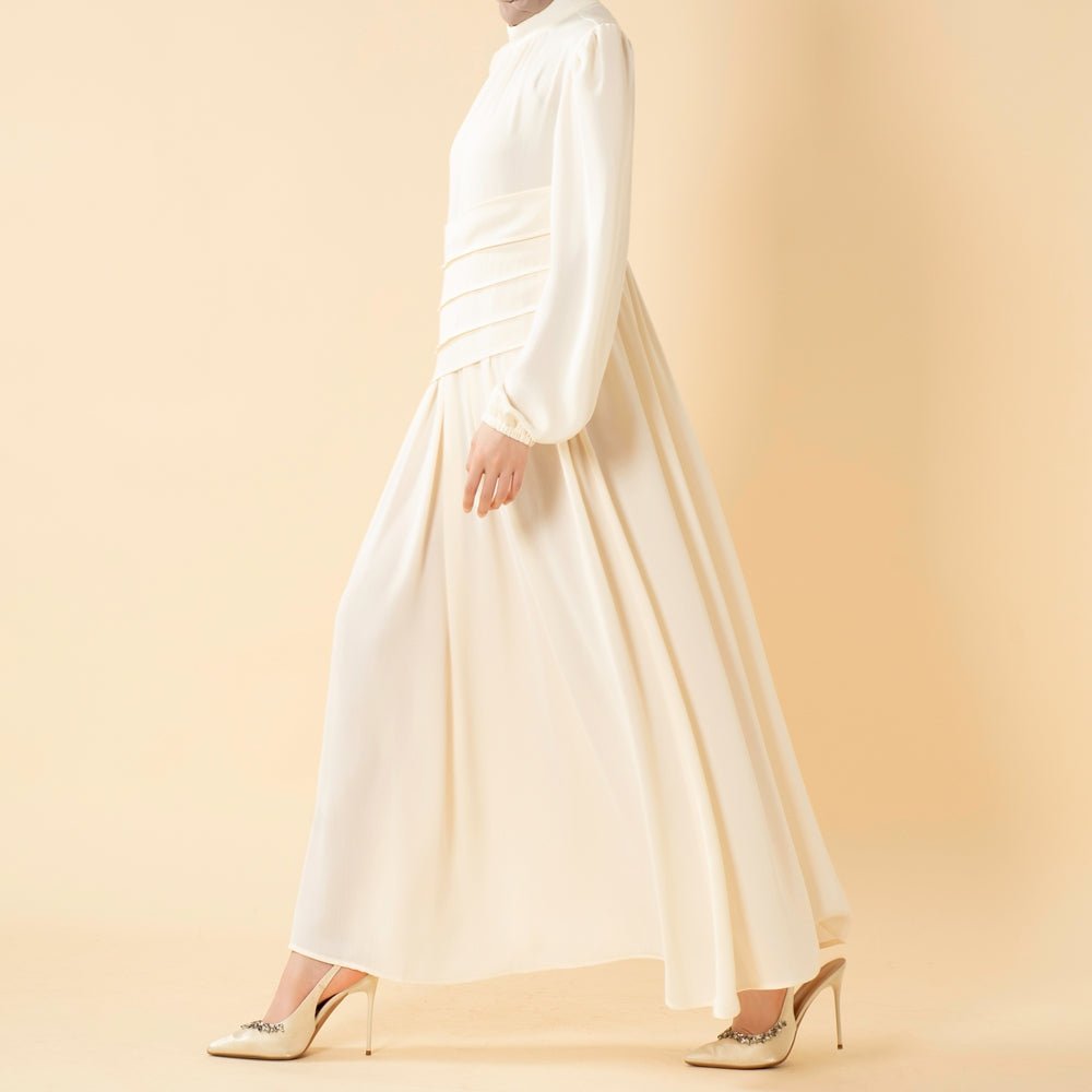 Layered Waist Zoom Maxi Dress (MS451) - Mariam's Collection