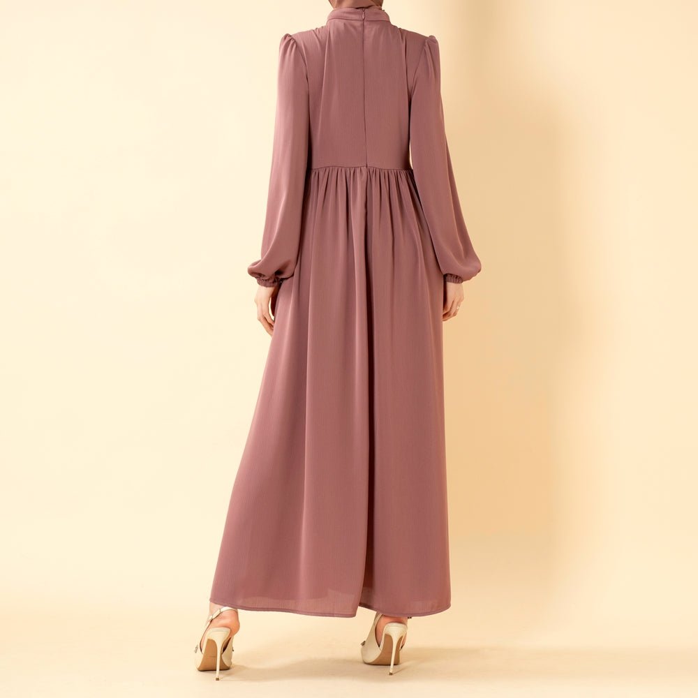 Layered Waist Zoom Maxi Dress (MS451) - Mariam's Collection