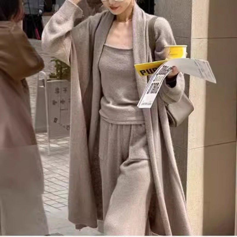 Lazy Style Three - Piece Knit Set(MS165) - Mariam's Collection