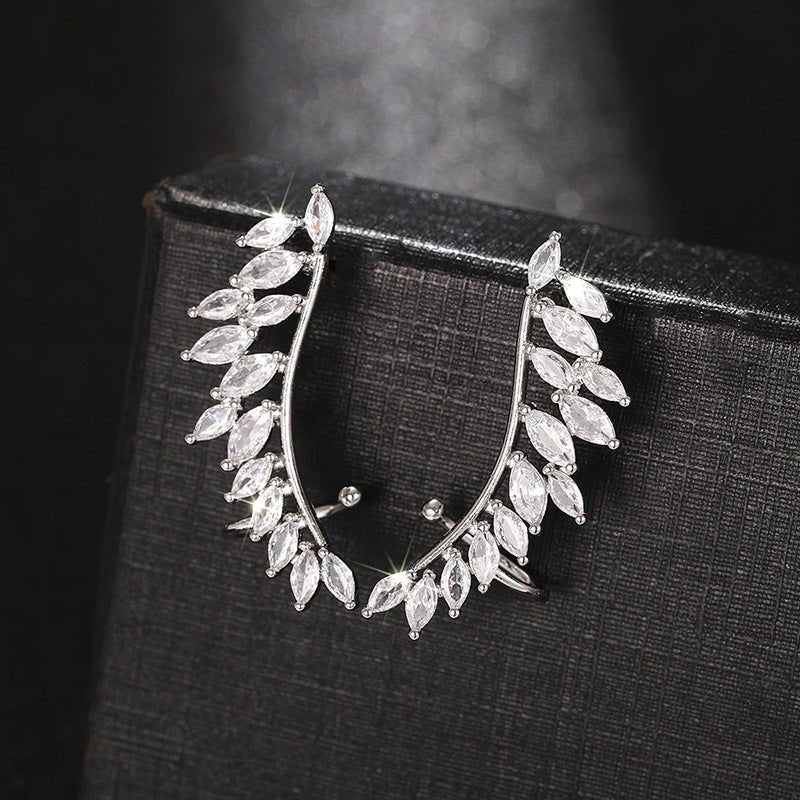Leaf Wing Silhouette Stud Earrings(MAC443) - Mariam's Collection