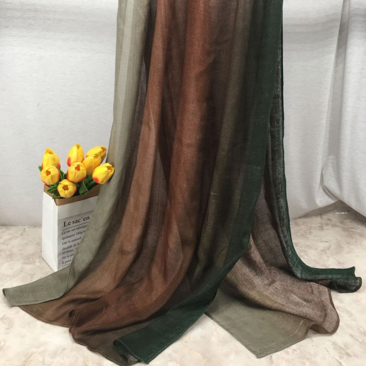 Lightweight Breathable Gradient Shawl Hijab (MH194) - Mariam's Collection