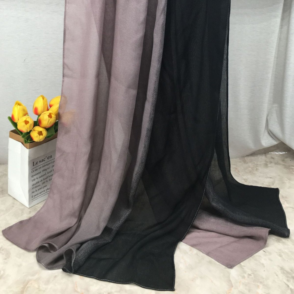 Lightweight Breathable Gradient Shawl Hijab (MH194) - Mariam's Collection