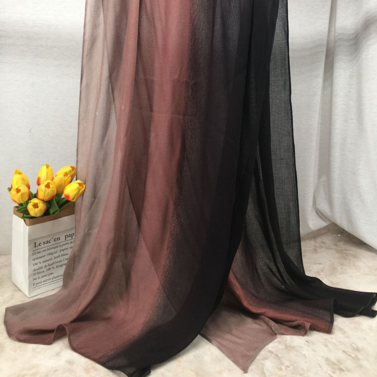 Lightweight Breathable Gradient Shawl Hijab (MH194) - Mariam's Collection